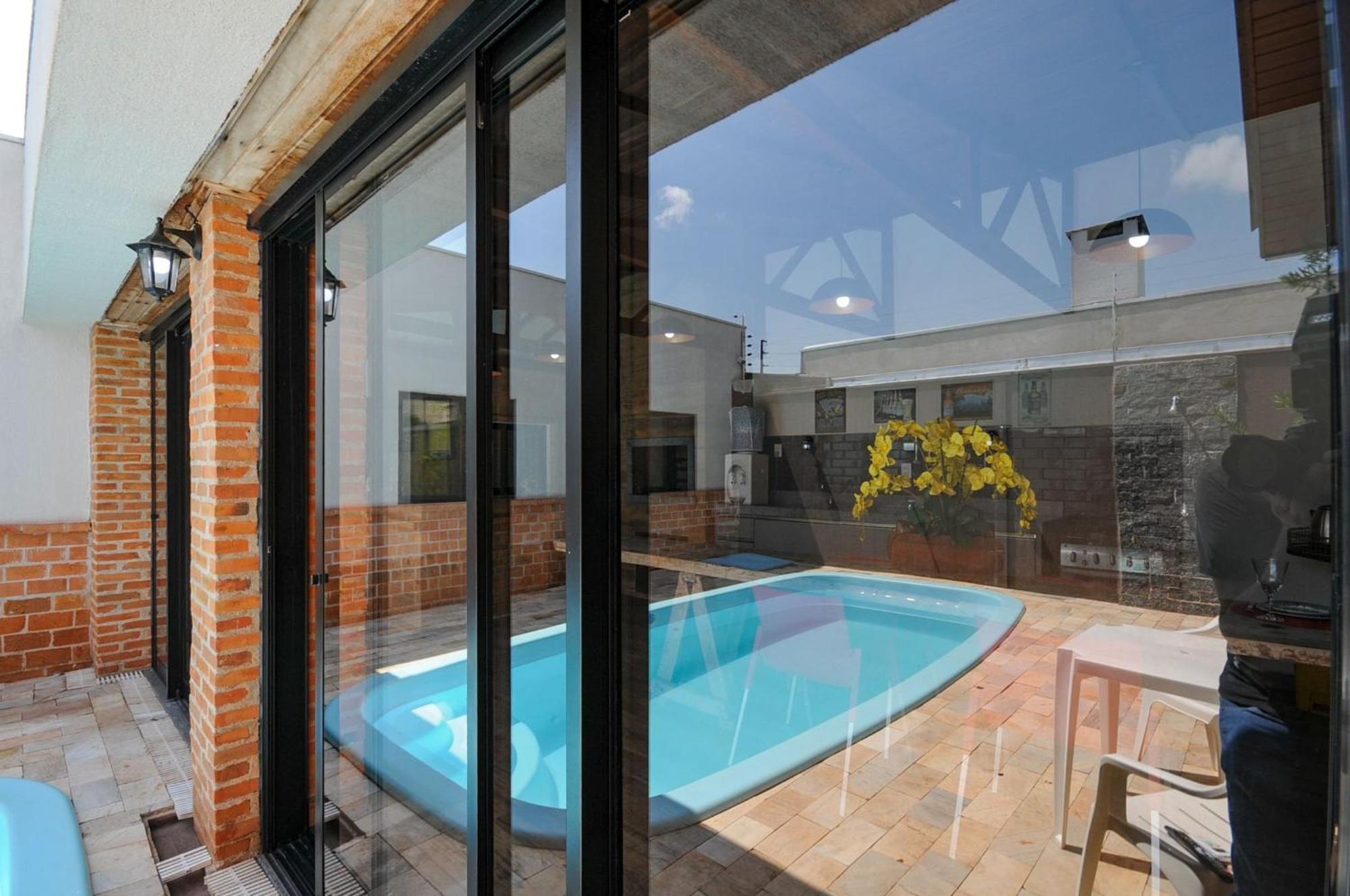 12 Hospedes - Piscina Agua Salgada E Area Gourmet フォス・ド・イグアス エクステリア 写真